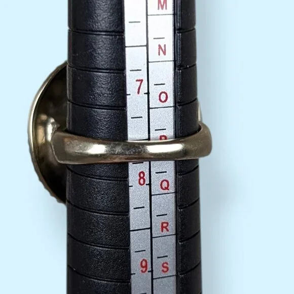 White Rhinestone Accent Metallic Ring - Picture 6 of 6